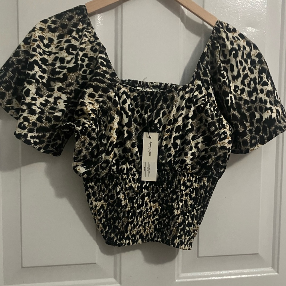 Speed limit leopard print crop